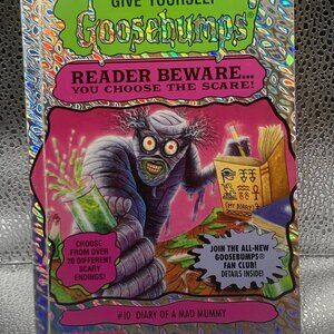 Vintage Book-Goosebumps #10 Diary of a Mad Mummy-1996 RL Stine Choose the Scare